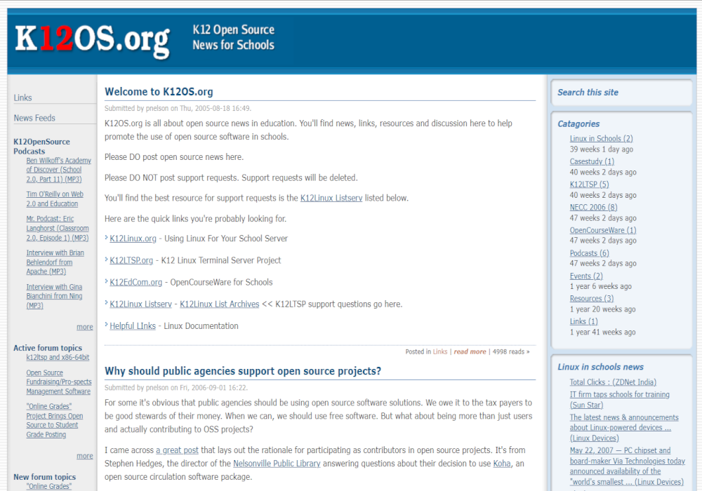 www.k12os.org screenshot